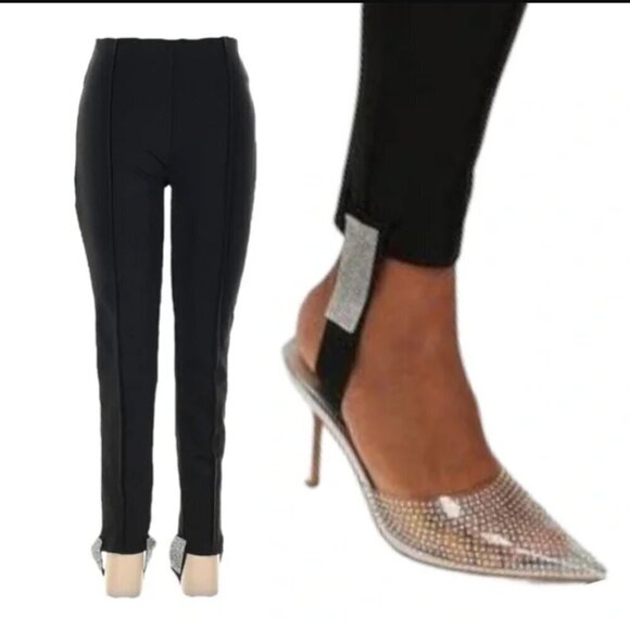 Carli Bybel x Missguided bandage diamante trim stirrup legging white 6 - Picture 12 of 13